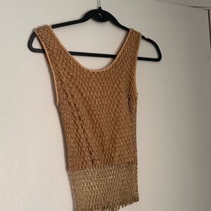 Anna Textured Tan Tank Top
